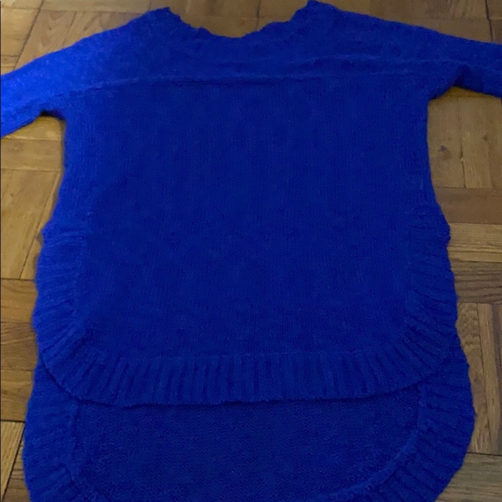 Blue Knit High-Low Sweater from LF!!